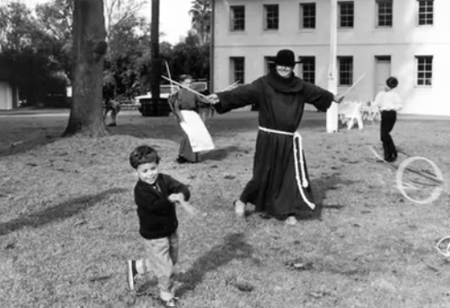 This Franciscan monk is part of the annaul re-enactments staged at Los Encinos State Park. Photo: Courtesy of A Travel Guide to Basque America.