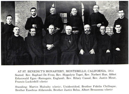 At St. Benedict's Monastery, Montebello, California, 1914