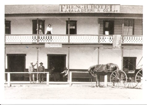 Domingo Oyharzabal and Juan Salaberri ran the French Hotel in Southern California in the late 1800s. Courtesy of Carmen Oyharzabal.