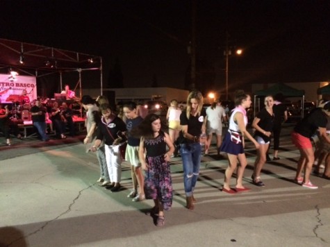 The public enjoyed dancing to music from Basque Country band Holako.at Centro Basco restaurant in Chino, Calif.