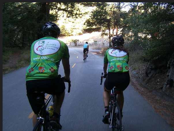 Riders in the Oct. 2014 Txirrindulari bike ride in the Bay Area.