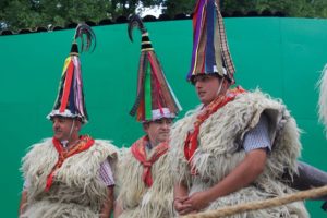 The Joaldunak of Ituren present their tradition at the Smithsonian Folklife Festival.