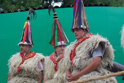 The Joaldunak of Ituren present their tradition at the Smithsonian Folklife Festival.