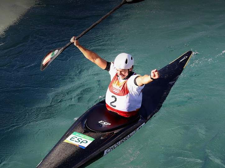 Maialen Chourraut came in first in the  women's canoe slalom.