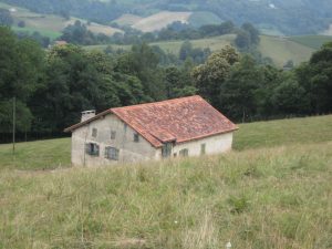 A small baserri or farmhouse in a Basque town