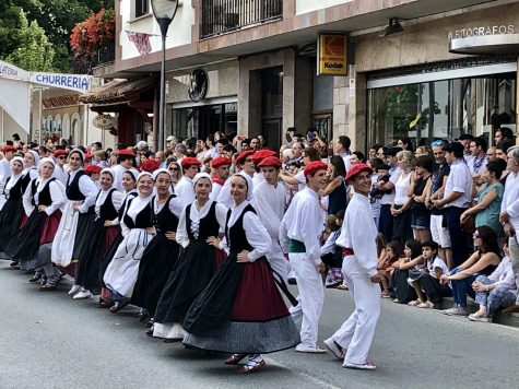 The California dancers traveled to the Basque Country to perform in the Baztan parade.