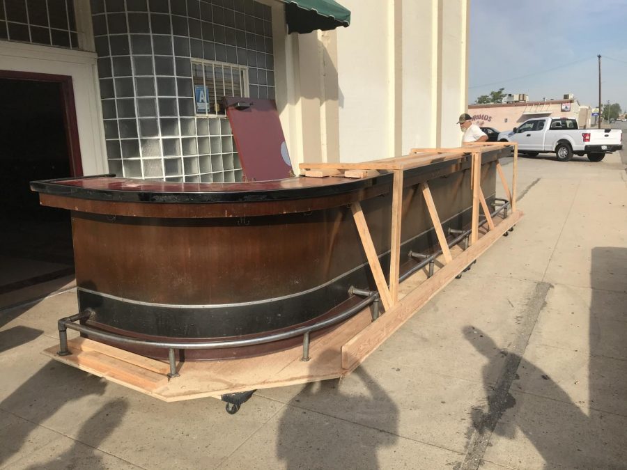 Outside Noriega's, the bar is prepared for moving to the Kern County Museum.