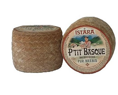 Two rounds of Basque cheese