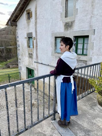 Young woman at father's home in Gorriti, Spain