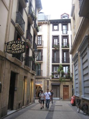 Old Quarter neighborhood in San Sebastian, Spain