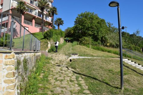 The old Roman Road leading out of Zarautz, Spain