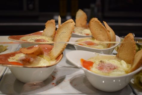 Quail egg pintxos at a Basque Country bar