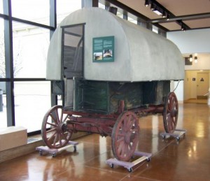 A 1902 Basque sheepherder's wagon at the Nevada State Museum. Photo: Cheryl Mathwig, Courtesty of AroundCarson.com