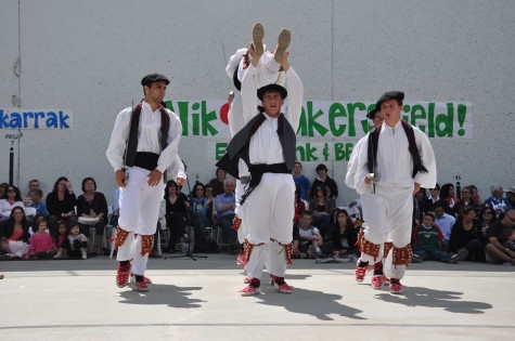 Bakersfield and Chino boys join for the traditional dances. Photo by Linda Iriart