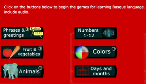New ineractive games to learn Euskera