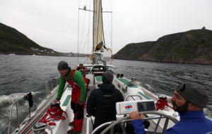 The Pakea Bizkaia crew navigates Canadian waters. Credit: Pakea Bizkaia crew.