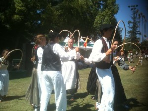 Visitors at the L.A. County Fair were treated to Basque dancing by Gauden Bat. Photo: Euskal Kazeta.