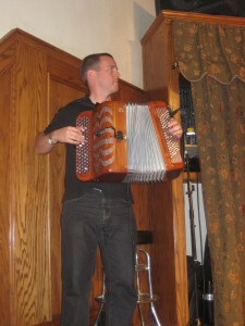 Accordionist Iñaki Dieguez played with Pantxoa eta Peio.