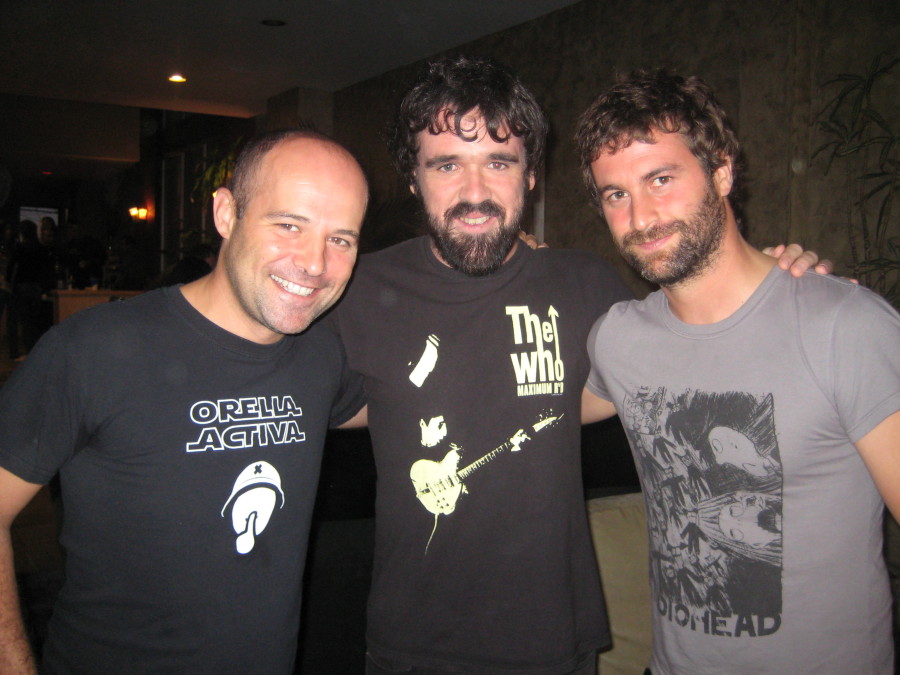 Galder Izagirre, Gorka Urbizu and David Gonzalez of Berri Txarrak in Venice