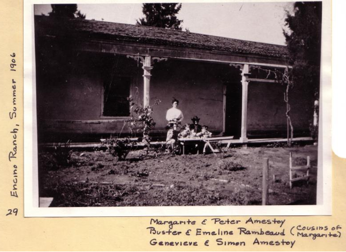 Amestoy family members at the ranch in 1906. Photo: Courtesy of Los Encinos State Park