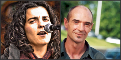 Basque Bertsolaris Maialen Lujanbio and Andoni Egaña