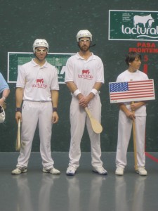 Josetxo Huarte and Gratien Etchebehere Jr. beat Chile 35 to 5. Photo: Courtesy of Xabier Berrueta, U.S. Federation of Pelota.